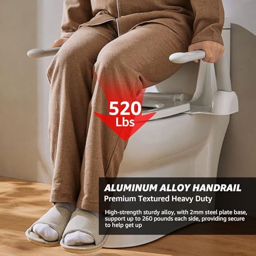 Toilet Safety Rails for Senior Citizens - Foldable & Sturdy