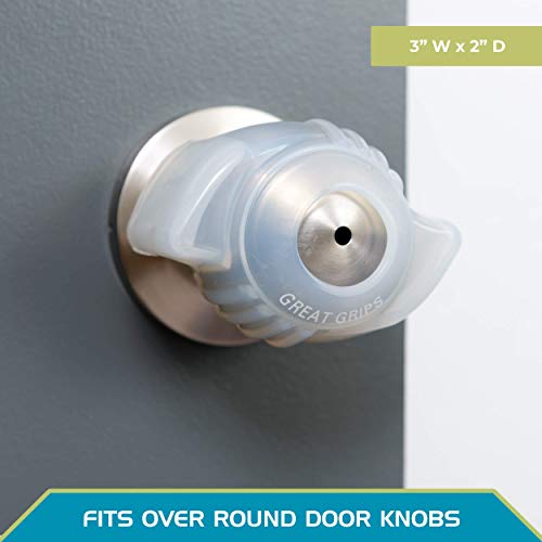 Able Life EZ Doorknob Grips, Non-Slip Silicone Door Knob Turner Cover and Handle Gripper, Open Doors Easily, Arthritis and Senior Daily Living Aids for Adults and Elderly, Set of 2