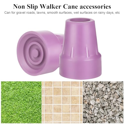 All Terrain Crutch Tips - Non-Slip Rubber Caps