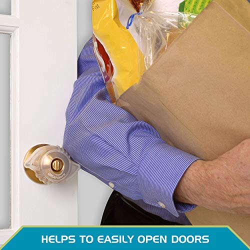 Able Life EZ Doorknob Grips, Non-Slip Silicone Door Knob Turner Cover and Handle Gripper, Open Doors Easily, Arthritis and Senior Daily Living Aids for Adults and Elderly, Set of 2