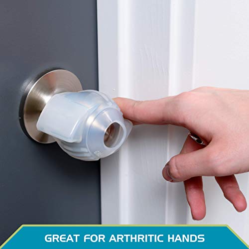 Able Life EZ Doorknob Grips, Non-Slip Silicone Door Knob Turner Cover and Handle Gripper, Open Doors Easily, Arthritis and Senior Daily Living Aids for Adults and Elderly, Set of 2