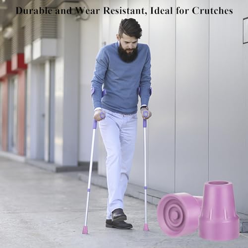 All Terrain Crutch Tips - Non-Slip Rubber Caps