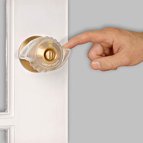 Able Life EZ Doorknob Grips, Non-Slip Silicone Door Knob Turner Cover and Handle Gripper, Open Doors Easily, Arthritis and Senior Daily Living Aids for Adults and Elderly, Set of 2