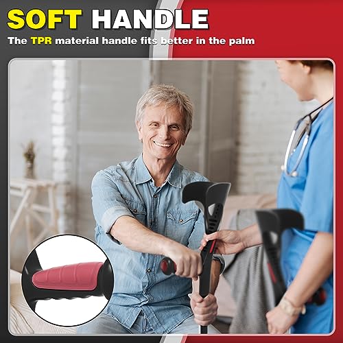 BigAlex Forearm Crutches - Lightweight Adjustable Arm Crutch