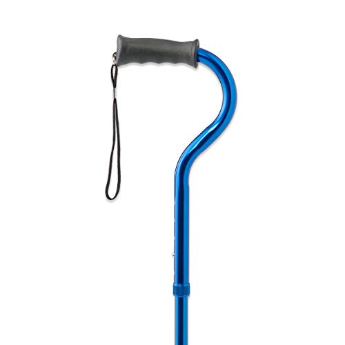 Folding Cane with Gel Handle - 350 lbs, Blue
