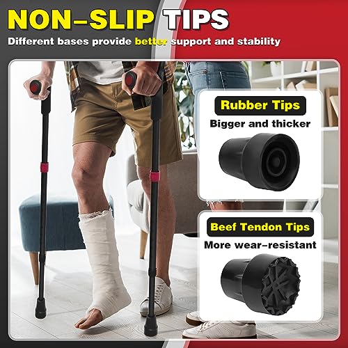 BigAlex Forearm Crutches - Lightweight Adjustable Arm Crutch