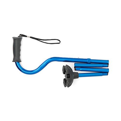 Folding Cane with Gel Handle - 350 lbs, Blue