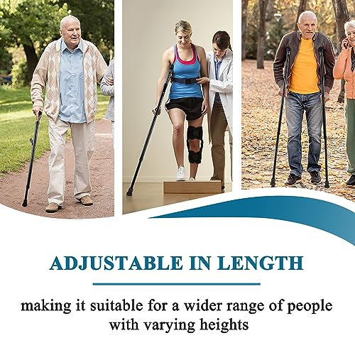 Sturdy 2-in-1 Adjustable Walking Cane - Senior Citizens