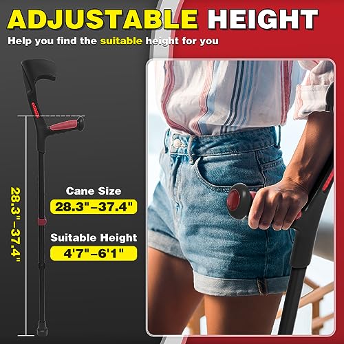 BigAlex Forearm Crutches - Lightweight Adjustable Arm Crutch
