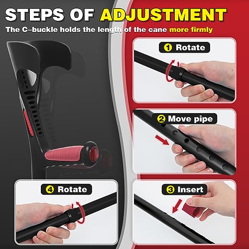 BigAlex Forearm Crutches - Lightweight Adjustable Arm Crutch