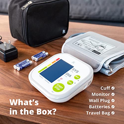Greater Goods Blood Pressure Monitor - Complete BP Machine Kit with Wall Adapter and Premium Comfort Cuff, Designed in St. Louis