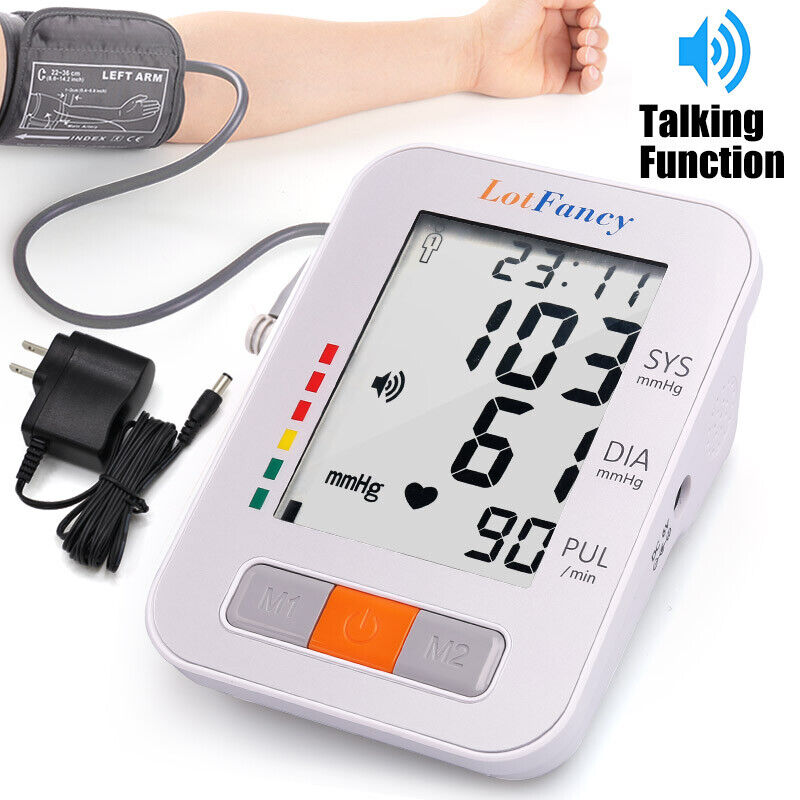 Automatic Digital Upper Arm Blood Pressure Monitor M Cuff With Talking + Adapter
