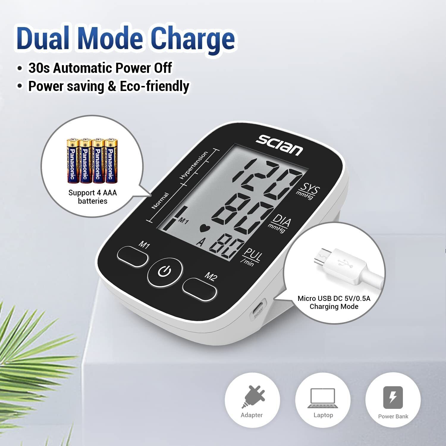 Scian Blood Pressure Monitor Upper Arm Digital Automatic BP Cuff Gauge Tester