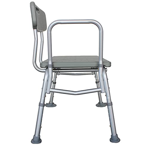 Winado Tub Transfer Bench for Bathtub with Backrest & Armrest, Supports up to 330 lbs Aluminium Alloy Bath Chair, Gray
