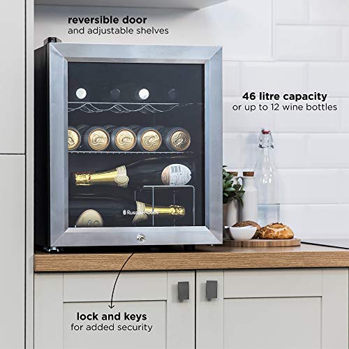 Russell Hobbs 12-Bottle Stainless Steel Wine Fridge