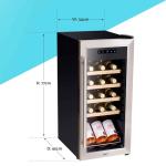 Baridi 18-Bottle Stainless Steel Wine Cooler Fridge