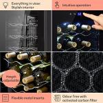 Klarstein Slimline Built-in Wine Cooler, 15 Bottles