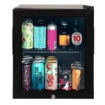 Lockable 12-Bottle Mini Wine Fridge with LED Light