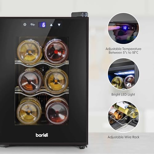 Baridi 6-Bottle Thermoelectric Wine Cooler - DH217