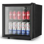 EUHOMY 55 Can Beverage Refrigerator with Glass Door
