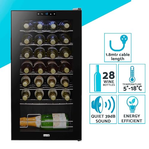 Baridi 28-Bottle Wine Cooler with LED Light