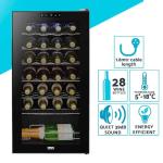 Baridi 28-Bottle Wine Cooler with LED Light