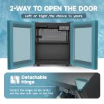 EUHOMY 55 Can Beverage Refrigerator with Glass Door