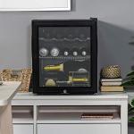 Lockable 12-Bottle Mini Wine Fridge with LED Light
