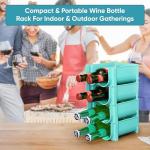 Stackable Blue Bottle Rack for Fridge and Counter