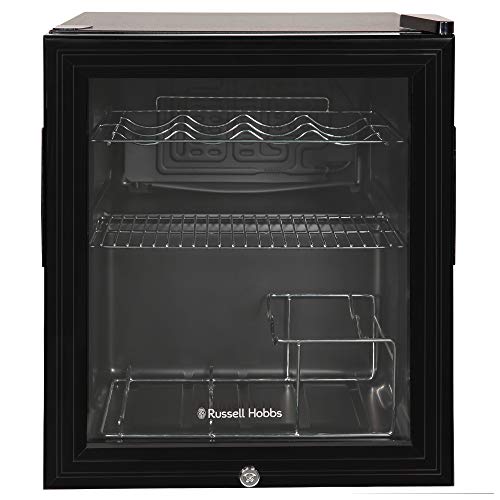 Lockable 12-Bottle Mini Wine Fridge with LED Light