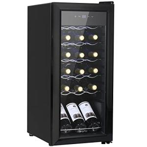 Display4top Black Wine Fridge with Touch Screen Control