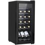 Display4top Black Wine Fridge with Touch Screen Control
