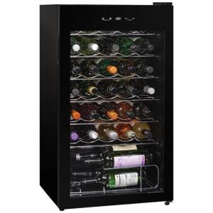 Russell Hobbs 34-Bottle Black Wine & Drinks Fridge