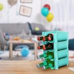 Stackable Blue Bottle Rack for Fridge and Counter