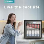 EUHOMY 55 Can Beverage Refrigerator with Glass Door