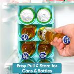 Stackable Blue Bottle Rack for Fridge and Counter