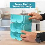 Stackable Blue Bottle Rack for Fridge and Counter
