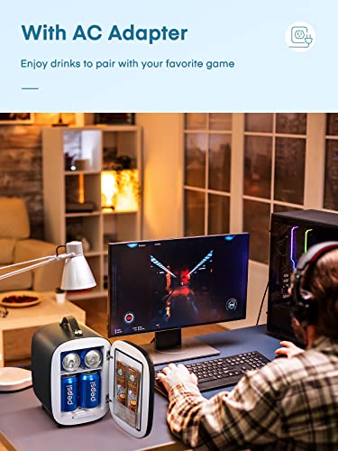 FOHERE Portable Mini Fridge for Wine and Drinks