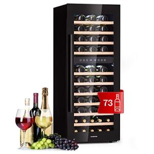 Klarstein Dual Zone Wine Cooler Fridge, 73 Bottles
