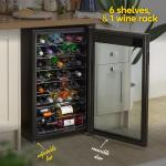 Russell Hobbs 34-Bottle Black Wine & Drinks Fridge
