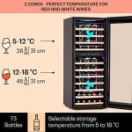 Klarstein Dual Zone Wine Cooler Fridge, 73 Bottles