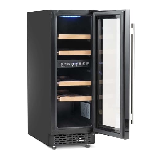 Baridi 17-Bottle Dual Zone Wine Cooler - Black