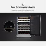 SAMSUNG 34" Wine Cooler, 51 Bottles, Dual Temp, LED, Stainless