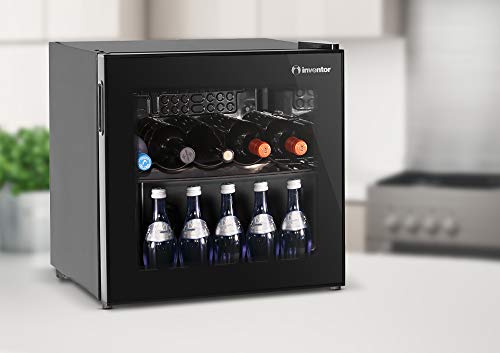 Compact Glass Door Wine Cooler, 43L Capacity