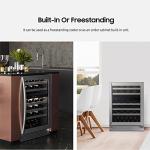 SAMSUNG 34" Wine Cooler, 51 Bottles, Dual Temp, LED, Stainless