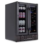NewAir Dual Zone Wine Fridge, 18 Bottle and 60 Can Capacity
