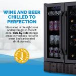 NewAir Dual Zone Wine Fridge, 18 Bottle and 60 Can Capacity