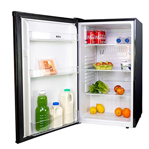 SIA 48cm Black Freestanding Wine Fridge 91L