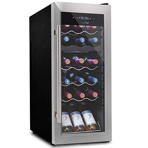 NutriChef 18-Bottle Dual Zone Wine Cooler