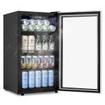 KISSAIR Beverage Refrigerator Cooler - 120 Can Wine Fridge